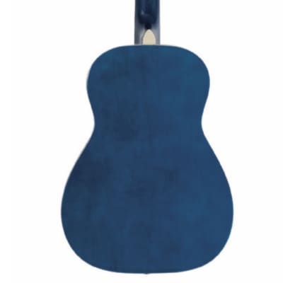 Jay Turser JJ43-TBL-A Jay Jr Series 3/4 Size Dreadnought Acoustic Guitar. Trans Blue Item ID: JJ43-TBL-A-U image 5