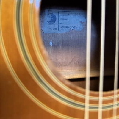 Vintage 1970s Epiphone FT-145 Acoustic Guitar image 2