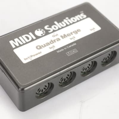MIDI Solutions Quadra Merge 4-In 1-Out MIDI Message Combiner w/ 4 Cables #38700 image 8