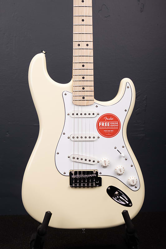 Squier Affinity Series Stratocaster Electric Guitar - Olympic White image 1