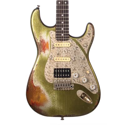 Paoletti Guitars Stratospheric Loft HSS - Distressed Firemist Lime - Ancient Reclaimed Chestnut Body, Hand Wound Pickups, Custom Boutique Electric - NEW! image 1