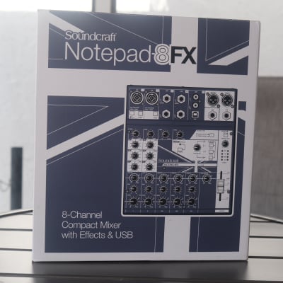 Soundcraft Notepad-8FX 8-Channel Analog Mixer with USB I/O 2010s - Blue image 3