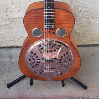 Epiphone Dobro Hound Dog Deluxe Roundneck Acoustic Resonator Guitar  Vintage Brown image 2