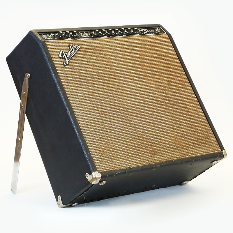 Fender Black Panel Super Reverb 2-Channel 40-Watt 4x10" Guitar Combo 1963 - 1967 image 3