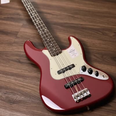 Fender Japan Traditional II 60s Jazz Bass Guitar with RW FB in Aged Dakota Red for sale