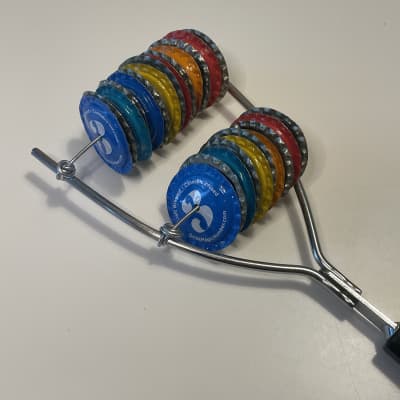 Upcycled Percussion - Slingshot Shaker - Multicolored Bottle Caps image 2