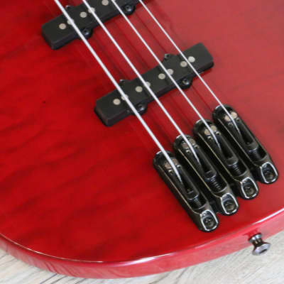 Unique! Parker Deluxe FB4 4-String Fly Bass Trans Red Quilt + OGB image 9