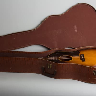 Gibson  J-45 Flat Top Acoustic Guitar (1958), ser. #T2600-26, original brown alligator chipboard case. image 10