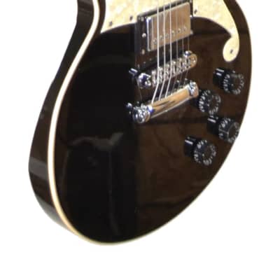 D'Angelico Premier Brighton DAPBRIBLFCS Double Cutaway Electric Guitar w/ Gig Bag 2022 Black Flake image 8