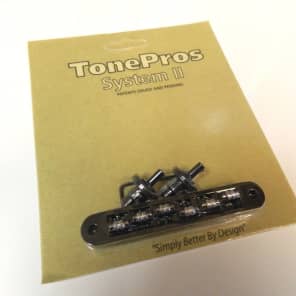 TonePros TP6R-B Tune-O-Matic Bridge with Roller Saddles