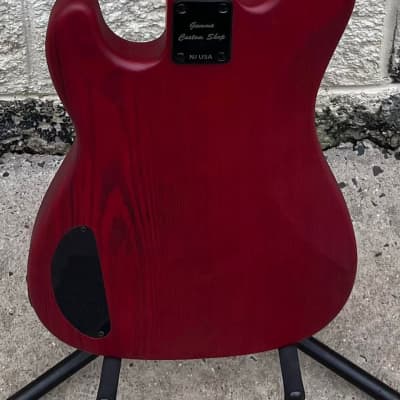 GAMMA Custom Bass Guitar P22-02, Alpha Model, Transparent Valencia Red Ash image 10