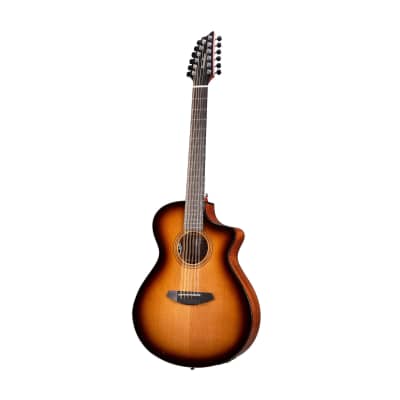 Breedlove Solo Pro Concert CE 12-String Red Cedar-African Mahogany Acoustic Electric Guitar with Ovangkol Bridge (Right-Handed, Edgeburst) image 3