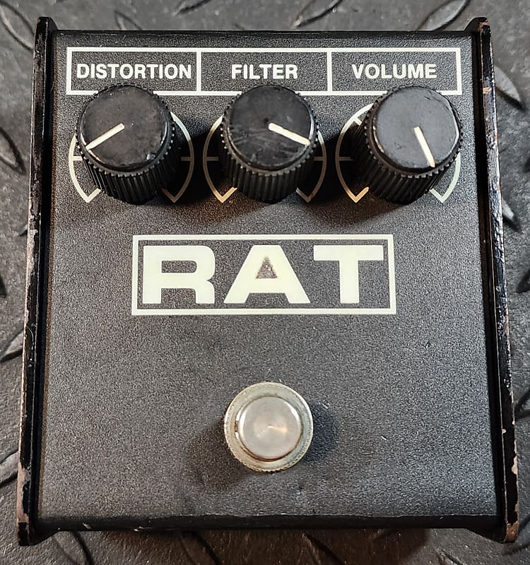 ProCo RAT 2 (Flat Box) 1987 Pots Distortion Overdrive LM308N Chip 