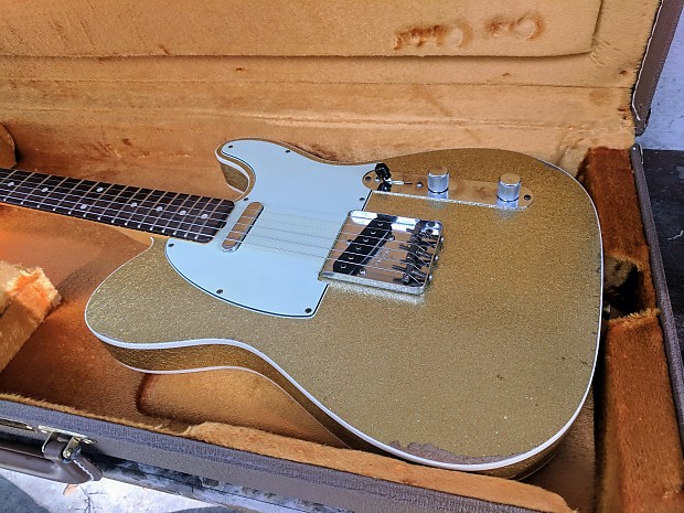Fender Custom Shop 1960 RI Tele Relic Double Bound Gold Sparkle
