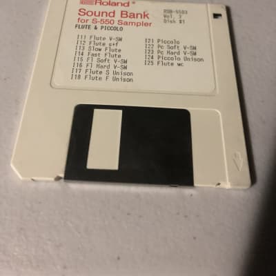 Roland  Sound Bank for S-550 Sampler Disk #1 1988