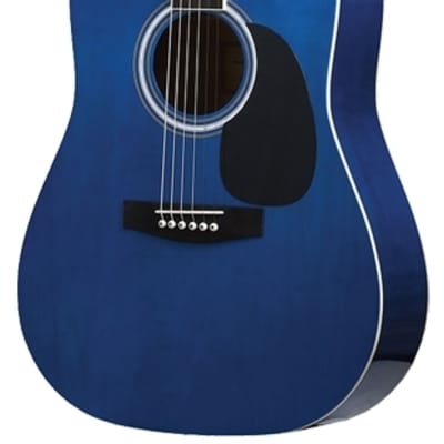 Jay Turser JJ45-TBL Dreadnought Basswood Body Mahogany Neck 6-String Acoustic Guitar for sale