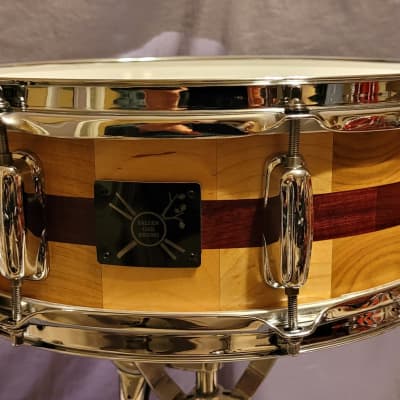 Fallen Oak Drums Solid Maple/Purpleheart Snare Drum image 1