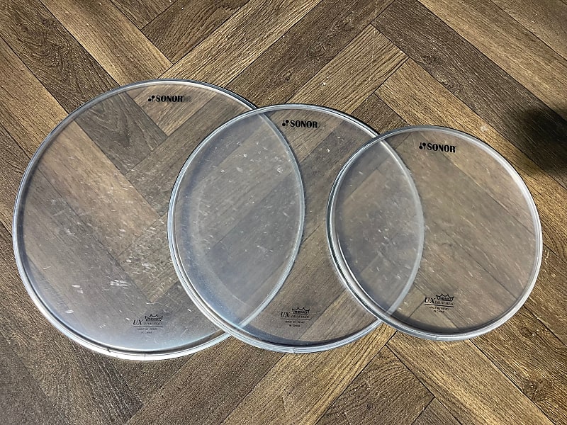 Sonor by Remo Batter Tom Fusion Size Drum Heads Skins Set Of 3 #NV10 image 1