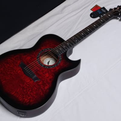 Dean EXQA TGE Exhibition Quilt Ash Acoustic-Electric Guitar. Tiger