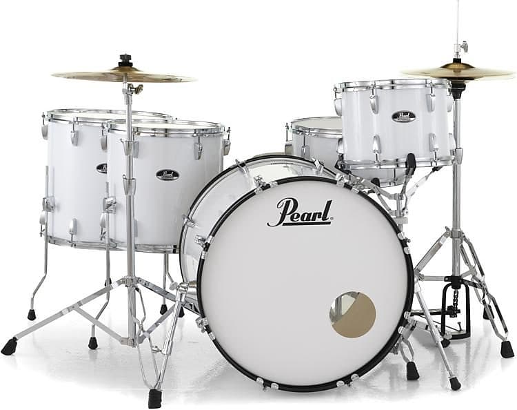 Pearl Roadshow Complete 5pc Drum Set w/Hardware and Cymbals RS525WFC/C33 Pure White image 1