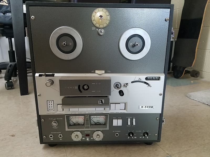 Vintage 1960's AKAI X-355D Reel to Reel Tape Player Recorder Solid State  Cross Field
