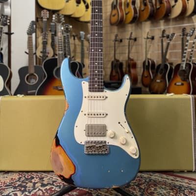 Immagine Agostin Custom Guitars Classsic S Relic, Faded Lake Placid Blue Over Sunburst - 2