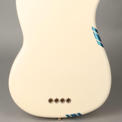 Fender Pawn Shop Mustang Bass - 2012 - White w/Competition Stripe image 9