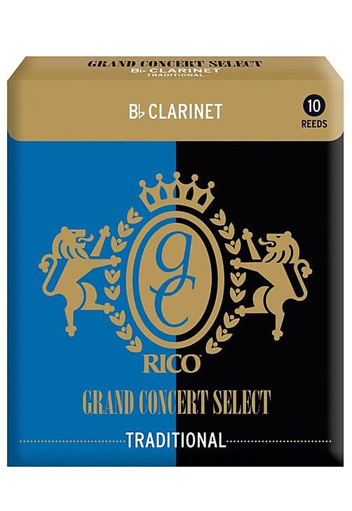 Rico Grand Concert Select Traditional Bb Clarinet Reeds, Strength 3.5, 10-pack image 1