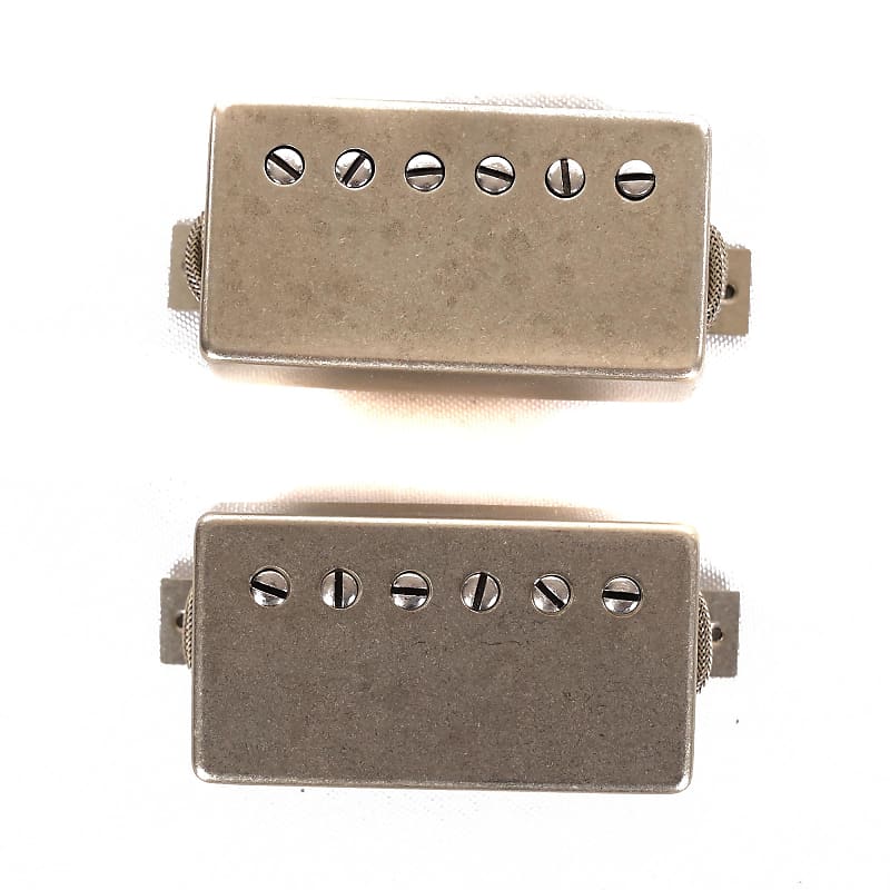 Ox4 Red Eye Humbucker Pickup Set Aged Nickel Covers Reverb