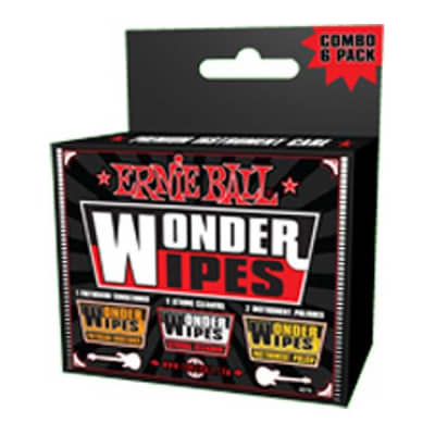 ERNIE BALL 4279 Wonder Wipes Combo Pack Poliertuch (6Stück) for sale