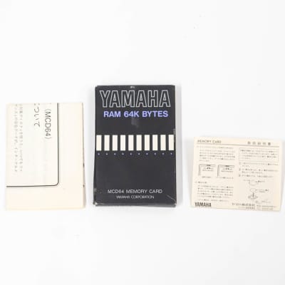 Yamaha Ram 64k Bytes MCD64 Memory Card with Box and Manual | Reverb