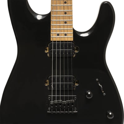 Stagg Metal Series Electric Guitar - Black - SEM-TWO H BK image 3