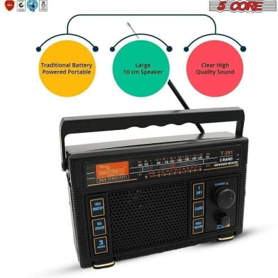 Battery Operated Radio AM/FM Mini Small Portable Radio For Travel Home