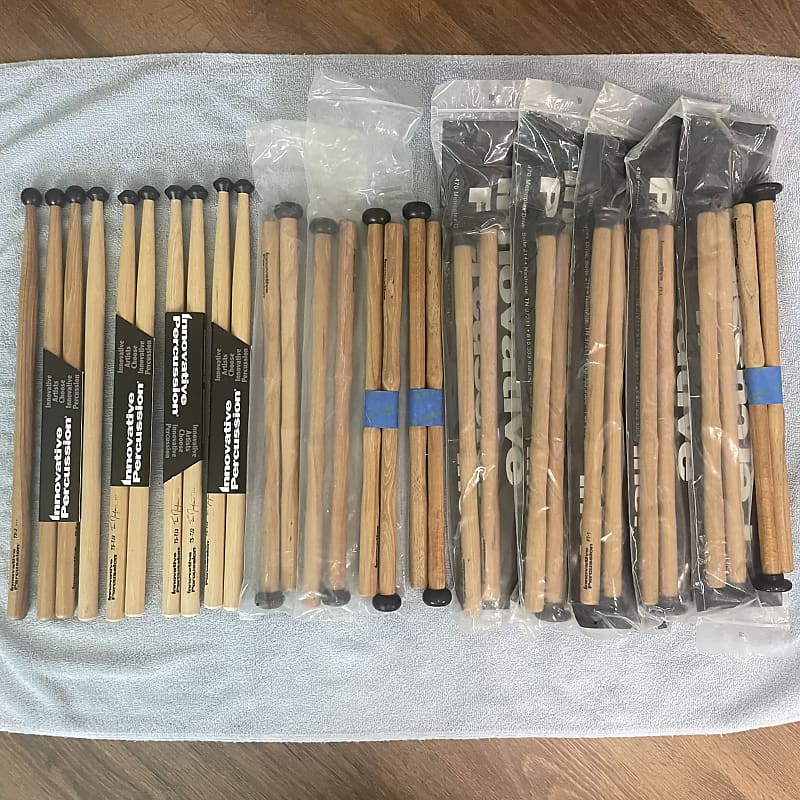 14 Pairs - Innovative Percussion TS-2, TS-TJ2, FT-1B, FT-1 Multi Tom Tenor Mallets Drum Sticks image 1