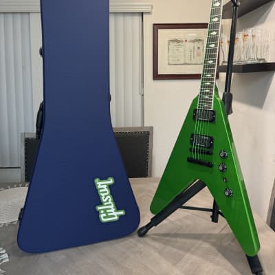 Gibson Dave Mustaine Signature "Rust in Peace" Flying V EXP 2022 - Present - Alien Tech Green image 19