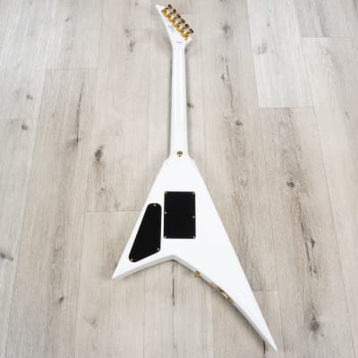 Jackson Concept Series Rhoads RR24 HS Guitar, Ebony, White with Black Pinstripes image 4