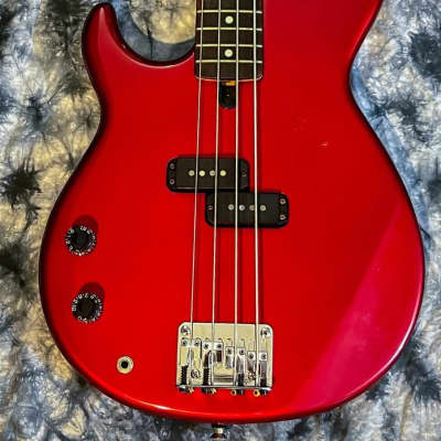 Left-Handed 1998 Yamaha BB300 w/reverse P bass pickup - Candy Apple Red image 1