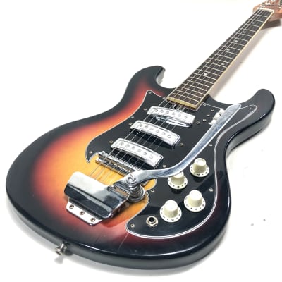 Vintage 60s Teisco / Norma ET-413-3T 3 Pup Mosrite Style Guitar image 13