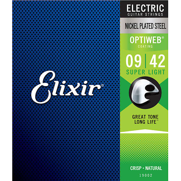 Elixir 19002 Electric Nickel Plated Steel w/Optiweb Coating 9-42 image 1
