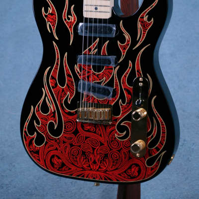 Fender James Burton Signature Telecaster Maple Fingerboard - Red Paisley Flames - US22183593-Red Paisley Flames image 4