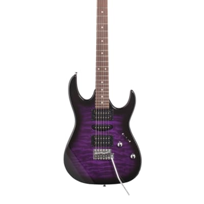 Ibanez Gio GRX70QA Electric Guitar Trans Violet Sunburst image 2