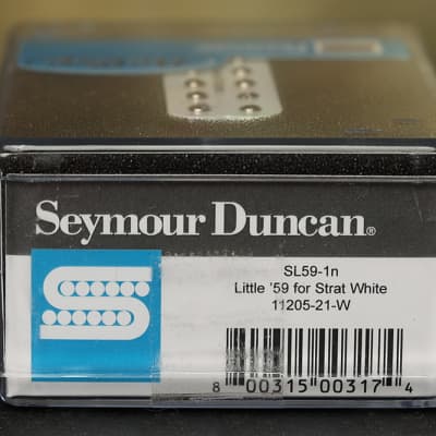 Seymour Duncan SL59-1 Little 59 Strat PAF Humbucker Neck/Middle Pickup White image 3