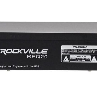 Rockville REQ20 19" Pro Rack Mount Dual 10-Band Graphic Equalizer EQ+VU Meters image 6