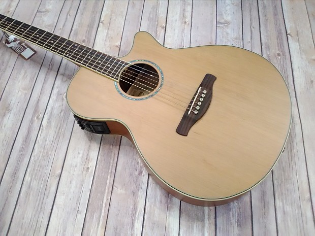 Ibanez AEG15II-LG Acoustic-Electric Guitar Natural Low Gloss image 1