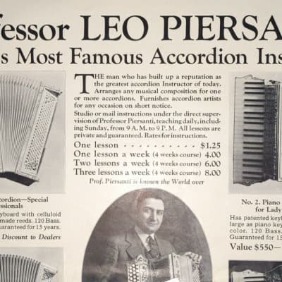 RARE VINTAGE excelsior special model new York accordion 1927-1928 LEO PIERSANTI image 4