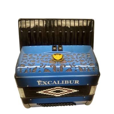 Excalibur Super Classic PSI Series Blue Fade 60 Bass Piano Accordion image 1