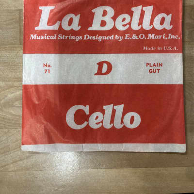 Vintage La Bella Cello D String - Gut String (1) image 4