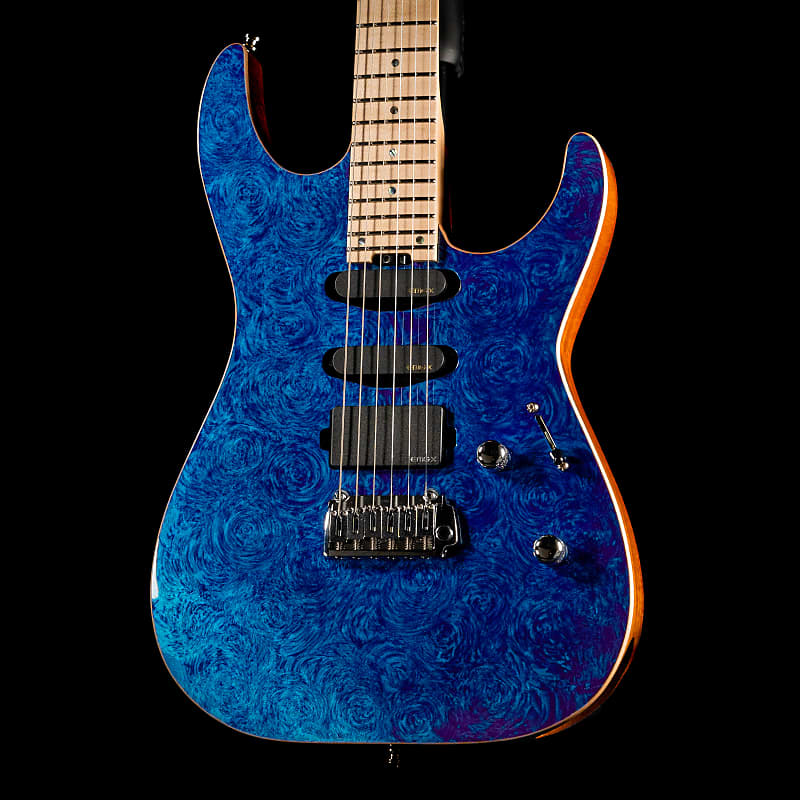 ESP USA M-III GT Galaxy Blue Marble w/ Maple Fingerboard + Stainless Steel Frets image 1