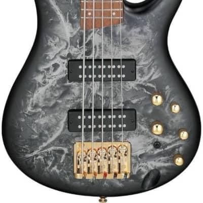 Ibanez SR305EDXBZM 5-String Electric Bass Guitar in Cosmic Black Frozen Matte image 3