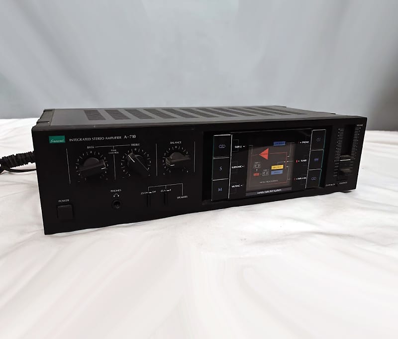 Sansui A-710 Stereo Integrated Amplifier - 1985 - Black | Reverb